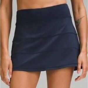 Lululemon Athletica Navy Pace Rival Mid-Rise Athletic Skirt size 8 tall